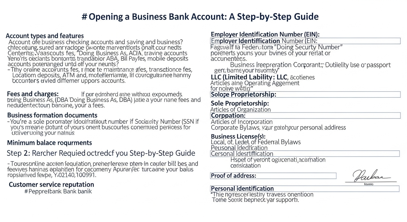 A step by step guide to opening a business bank account