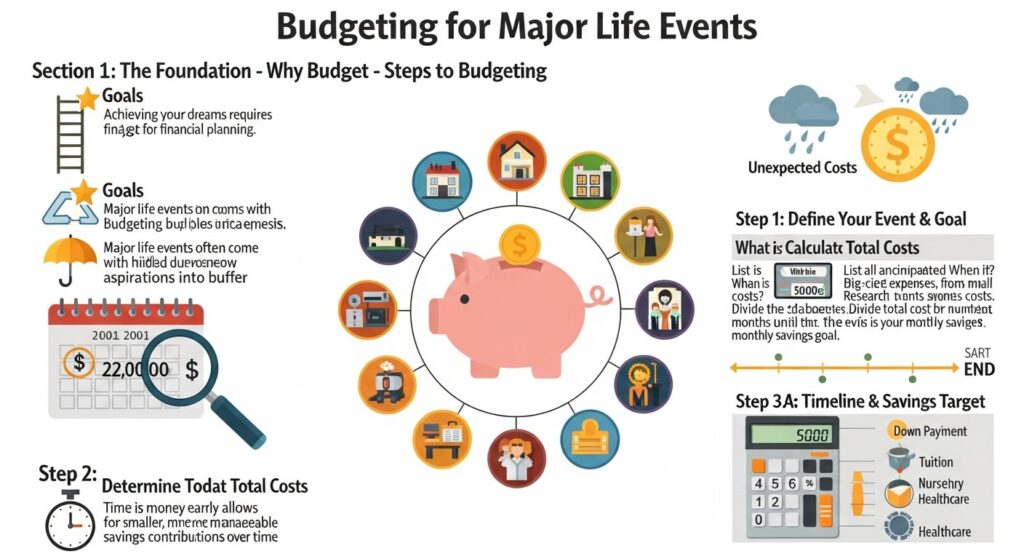 budgeting for major life events - featured illustration