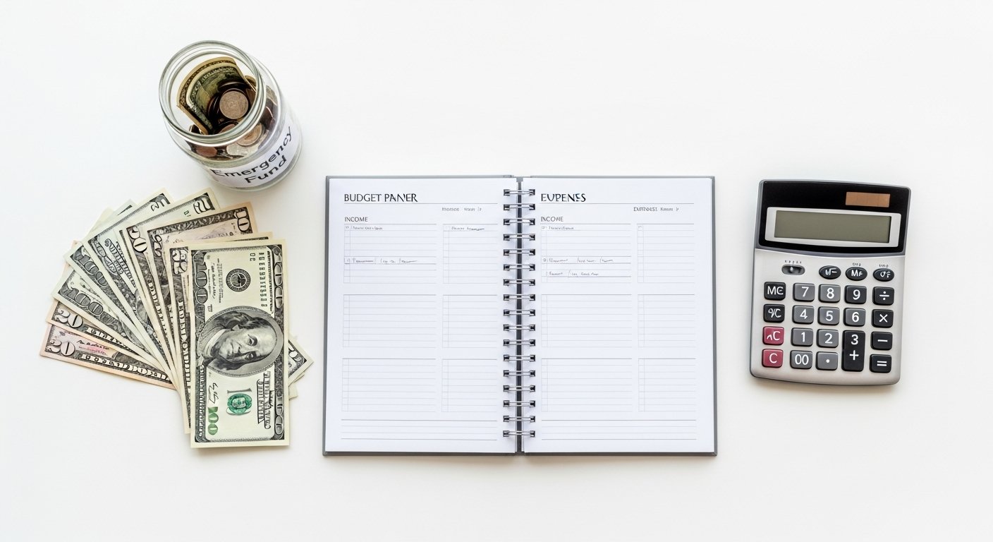 Budget spreadsheet showing income, expenses, and allocations for personal finance planning