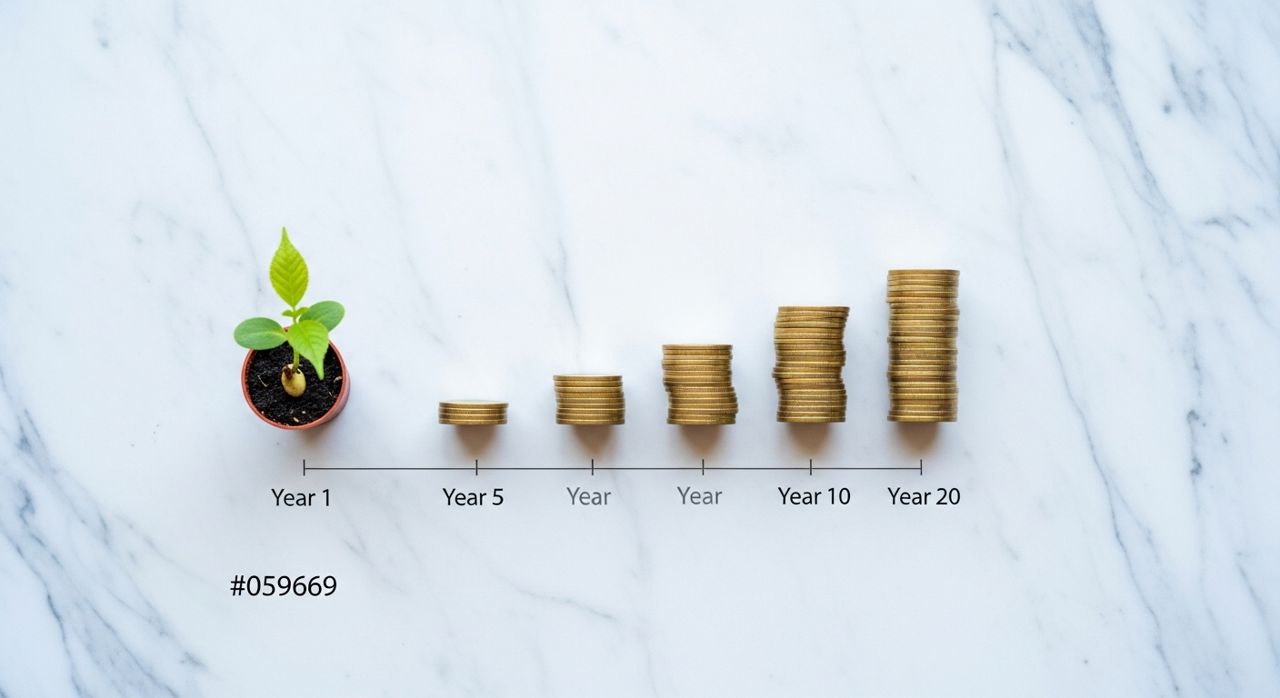 Graph showing diversified investment portfolio growth over time, representing wealth accumulation in holistic financial planning.