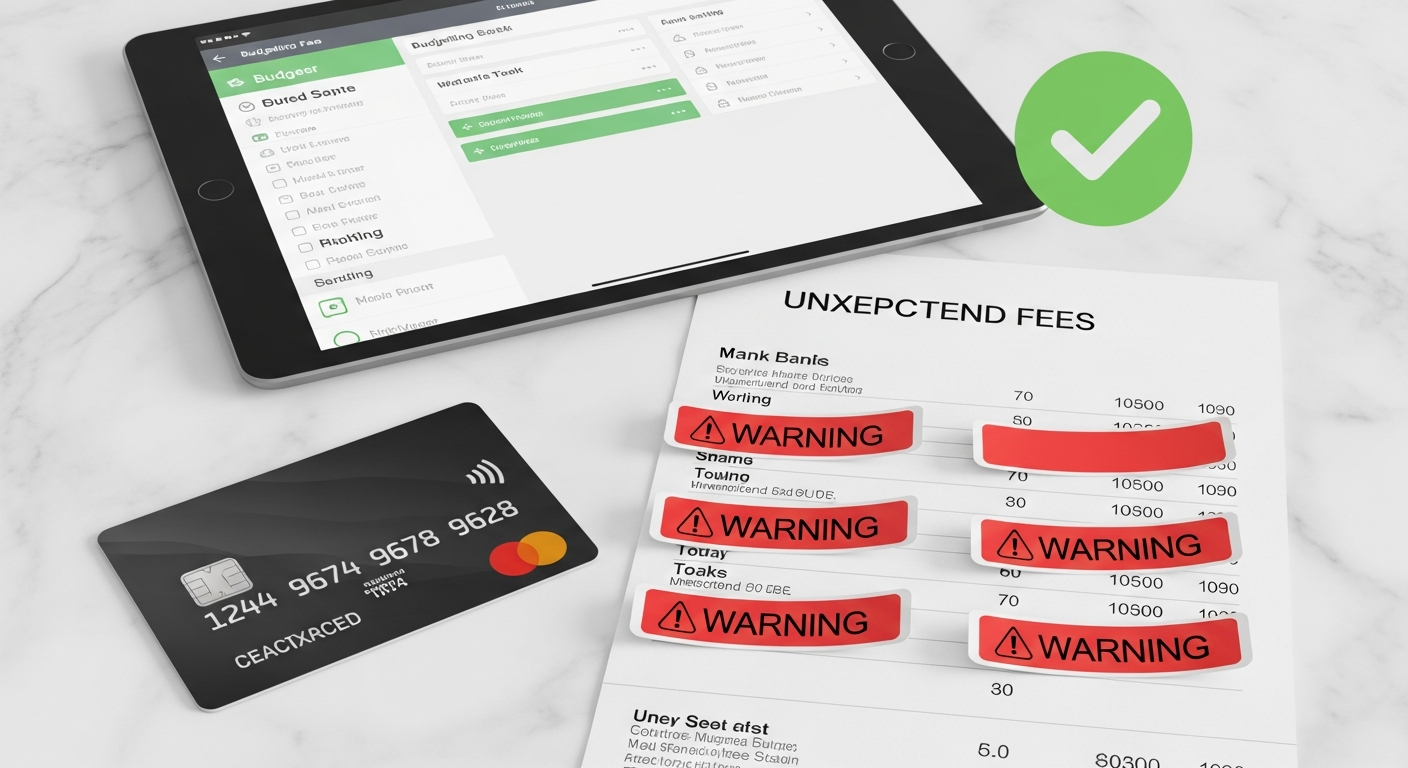 Infographic showing key features to consider when choosing a bank account