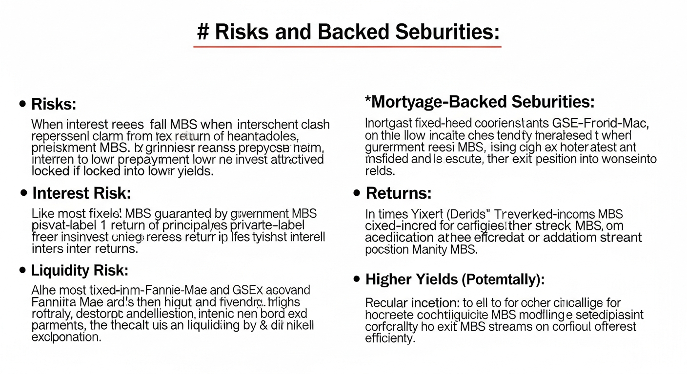 Risks and returns of mortgage backed securities
