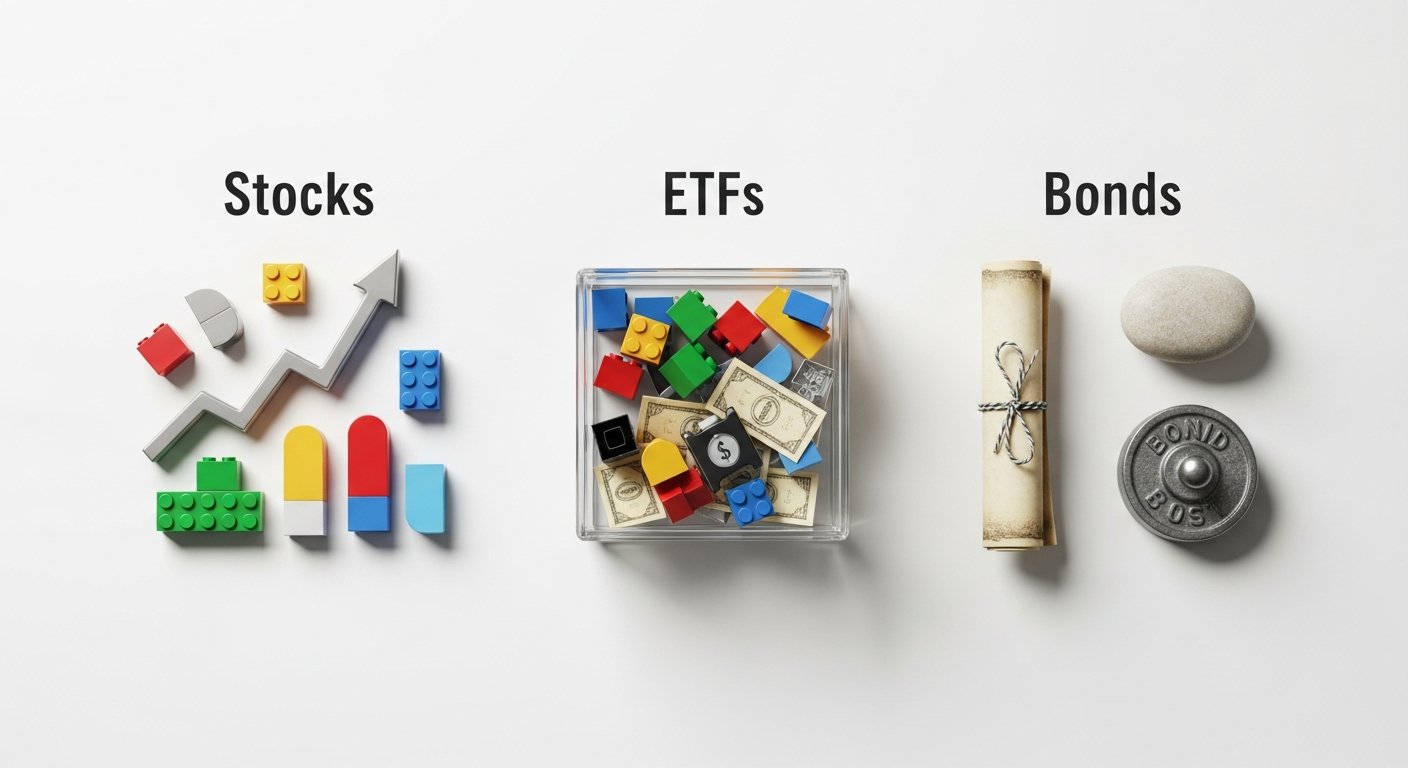 what are the key differences in risk and yield? — what are stocks bonds and etfs